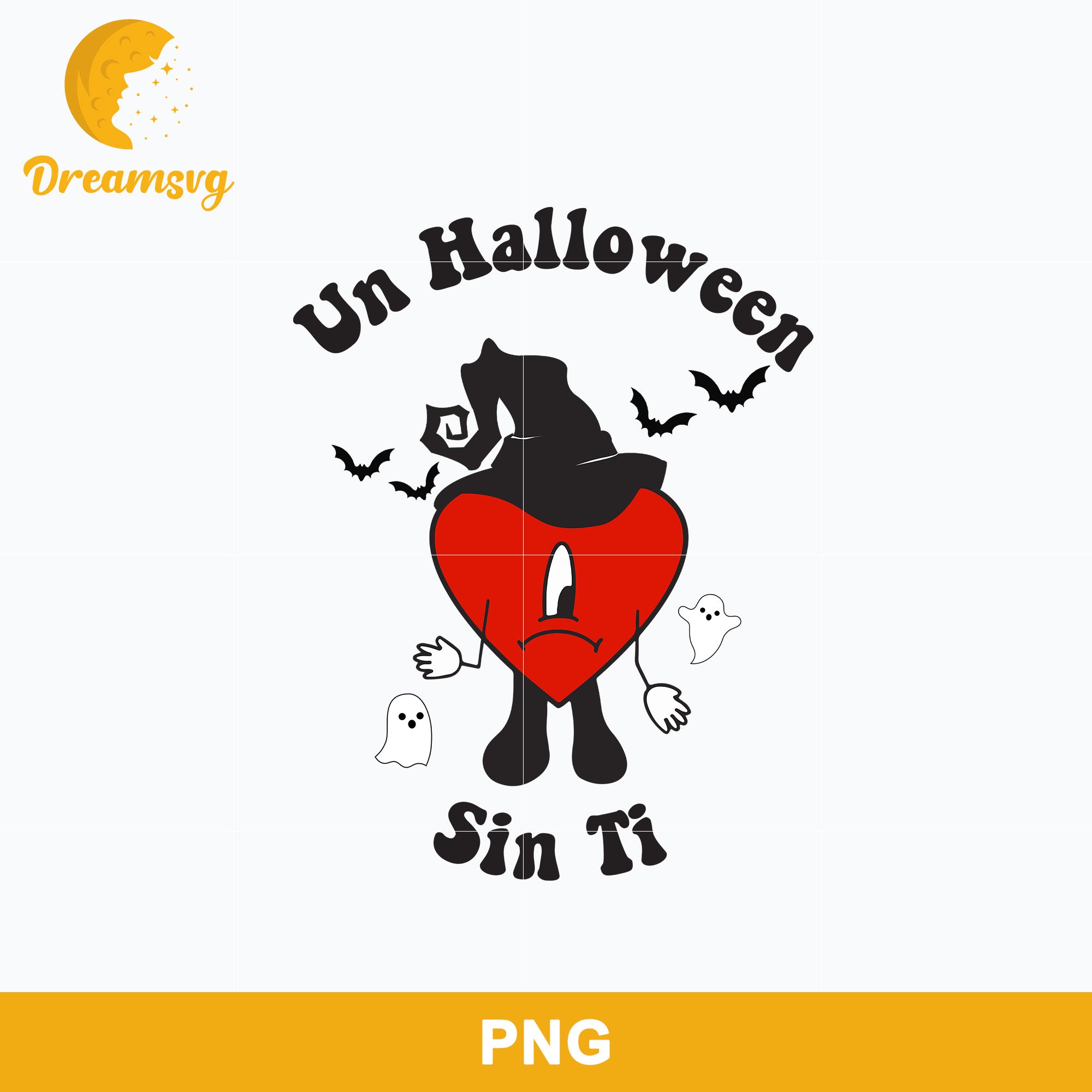 Un Halloween Sin Ti Png, Bad Bunny Halloween Png Digital file HLWBB01