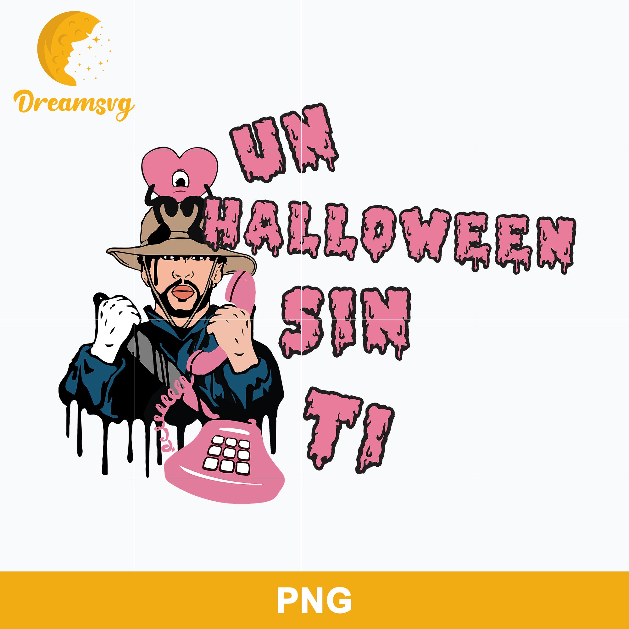 Bad Bunny Ghost face Halloween Png