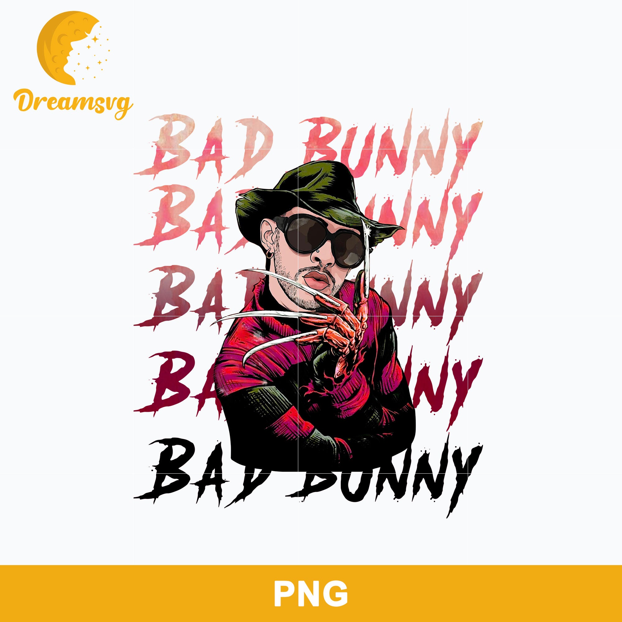 Bad Bunny Freddy Krueger Halloween Png