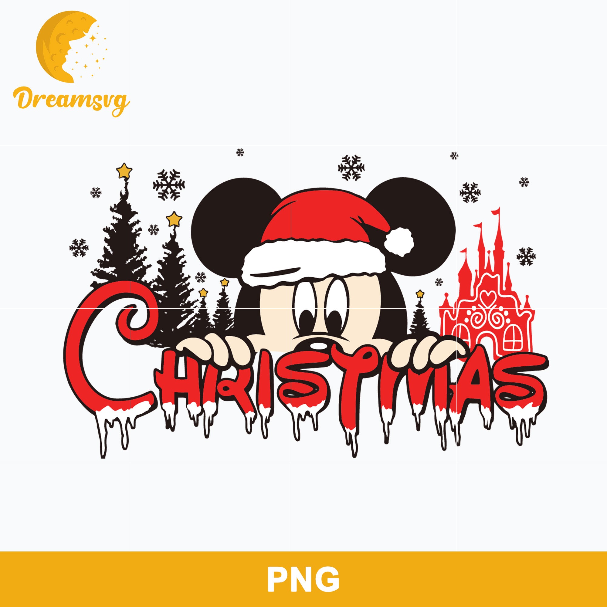 Mickey Mouse Christmas PNG,  Christmas PNG Digital File.