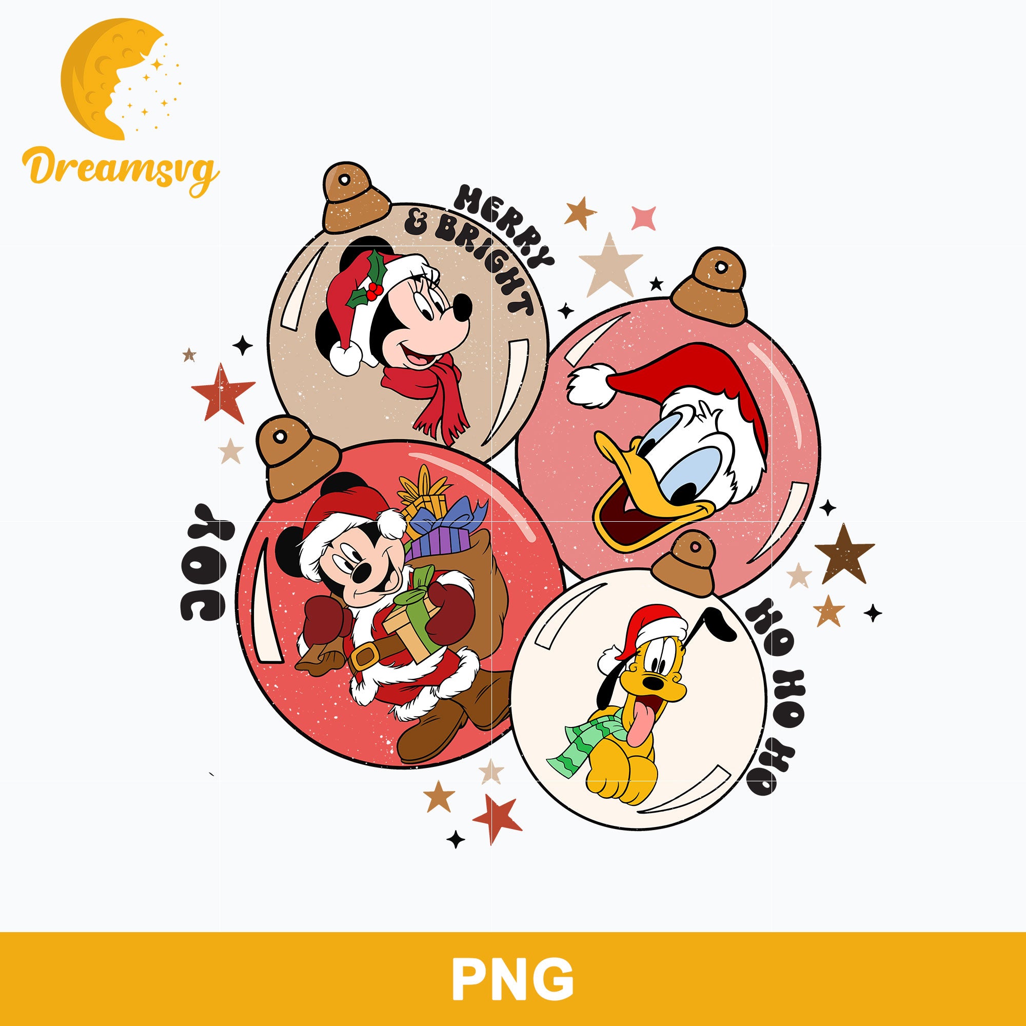 Disney Mickey Mouse Friends Christmas PNG, Christmas PNG Digital File.