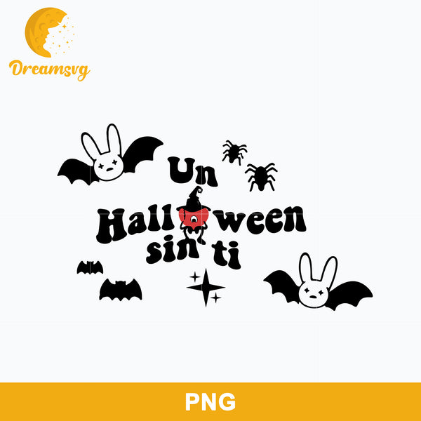 Bunny Bat Halloween Heart Png, Un Halloween Si Ti Png Digital file BHLW45