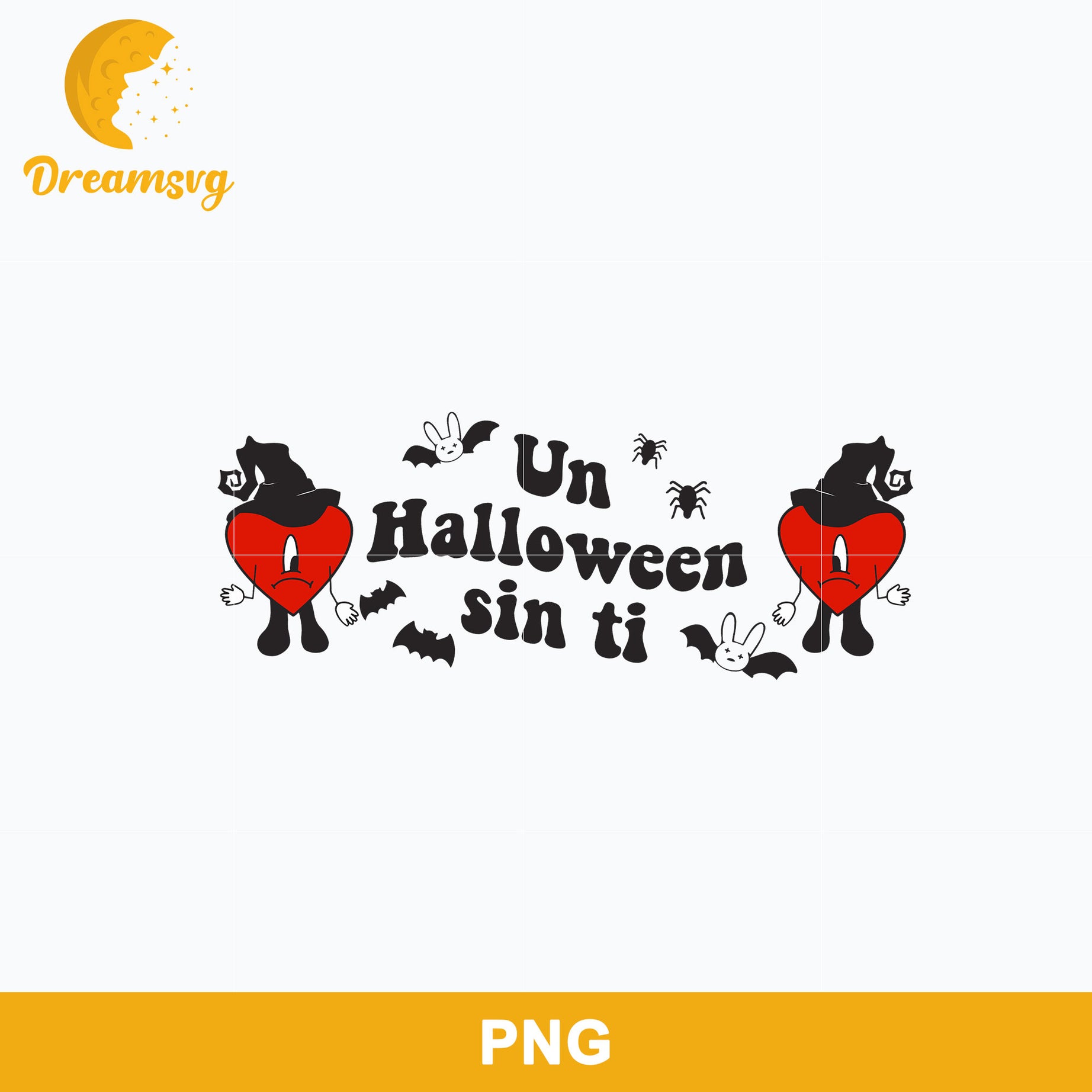 Heart Witch Bunny Halloween Png, Un Halloween Si Ti Png Digital file BHLW47