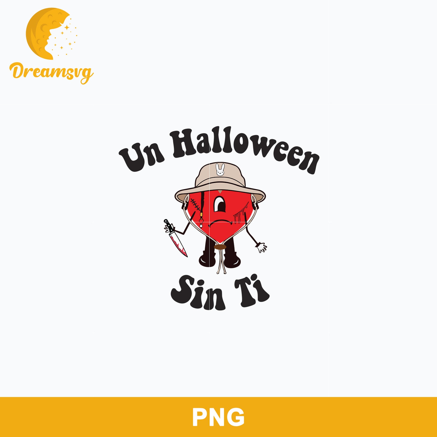 Bad Bunny Heart Sad Halloween Png