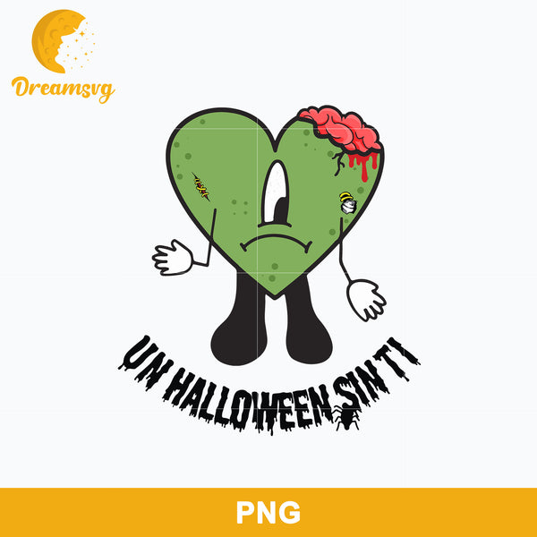 Heart Green Bunny Halloween Png, Un Halloween Sin Ti Png Digital file BHLW62