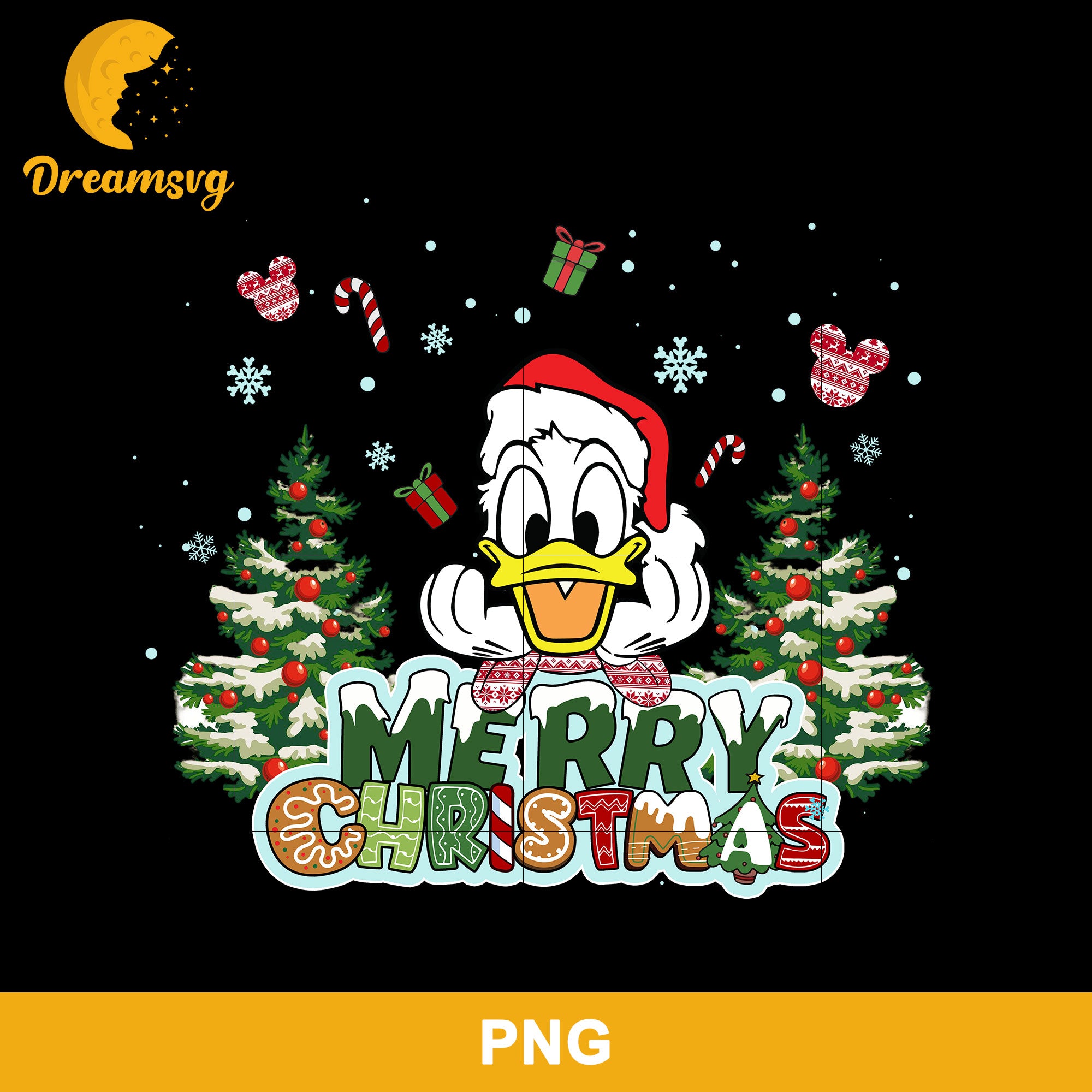 Donald Duck Merry Christmas PNG, Disney Christmas PNG, Christmas PNG.
