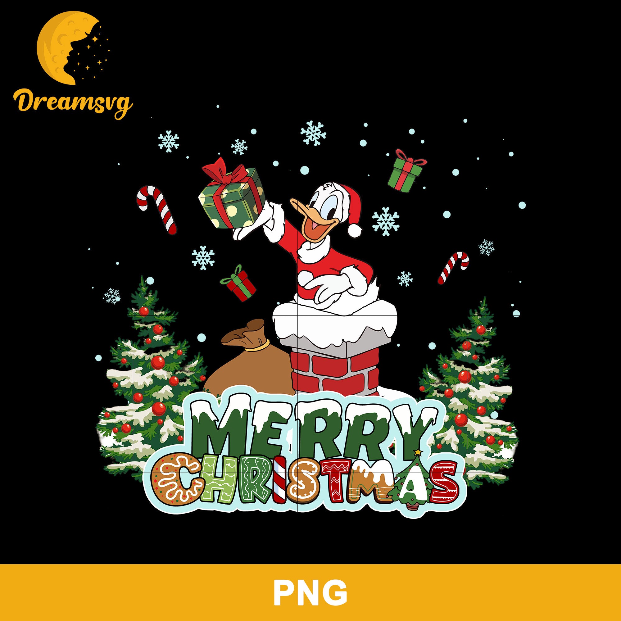 Donald Duck Christmas PNG, Disney Merry Christmas PNG File.