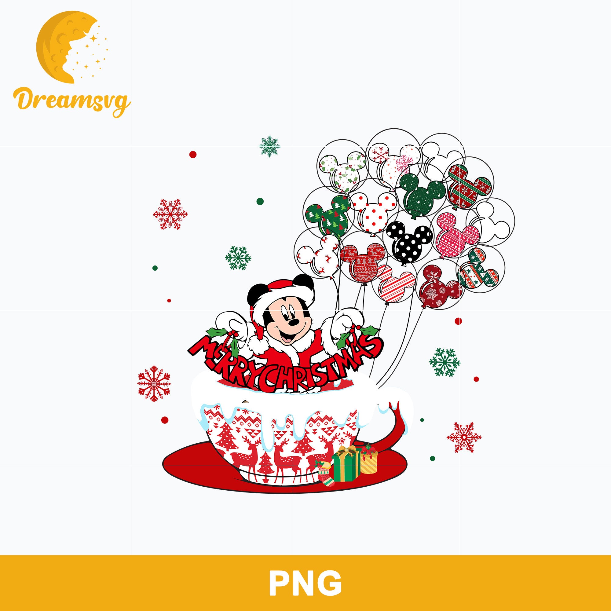 Mickey Santa Claus Hat Christmas PNG, Disney Christmas PNG.