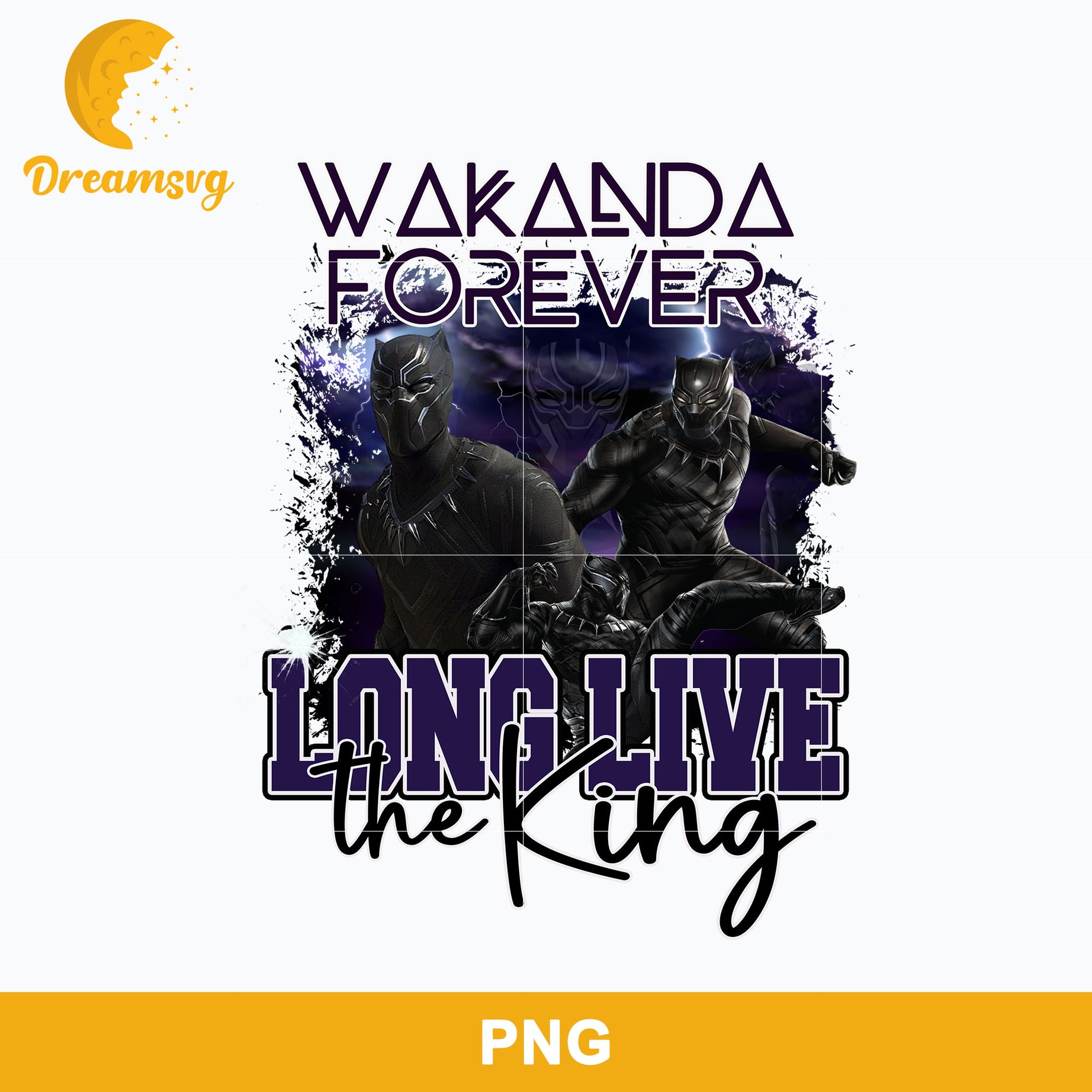Wakanda Forever PNG, Long Live The King PNG, Marvel PNG.