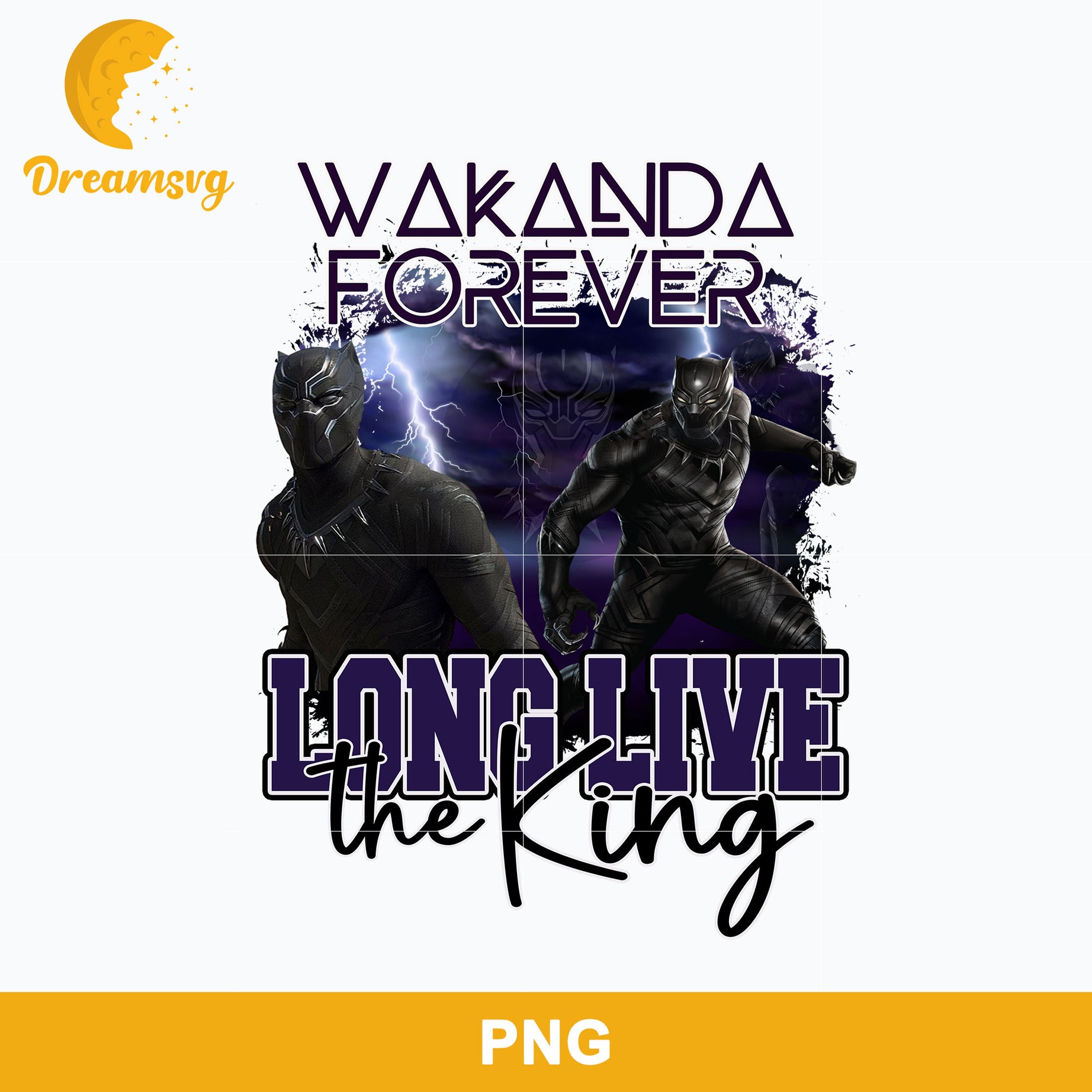 Long Live The King PNG, Black Panther Wakanda Forever PNG, Marvel PNG