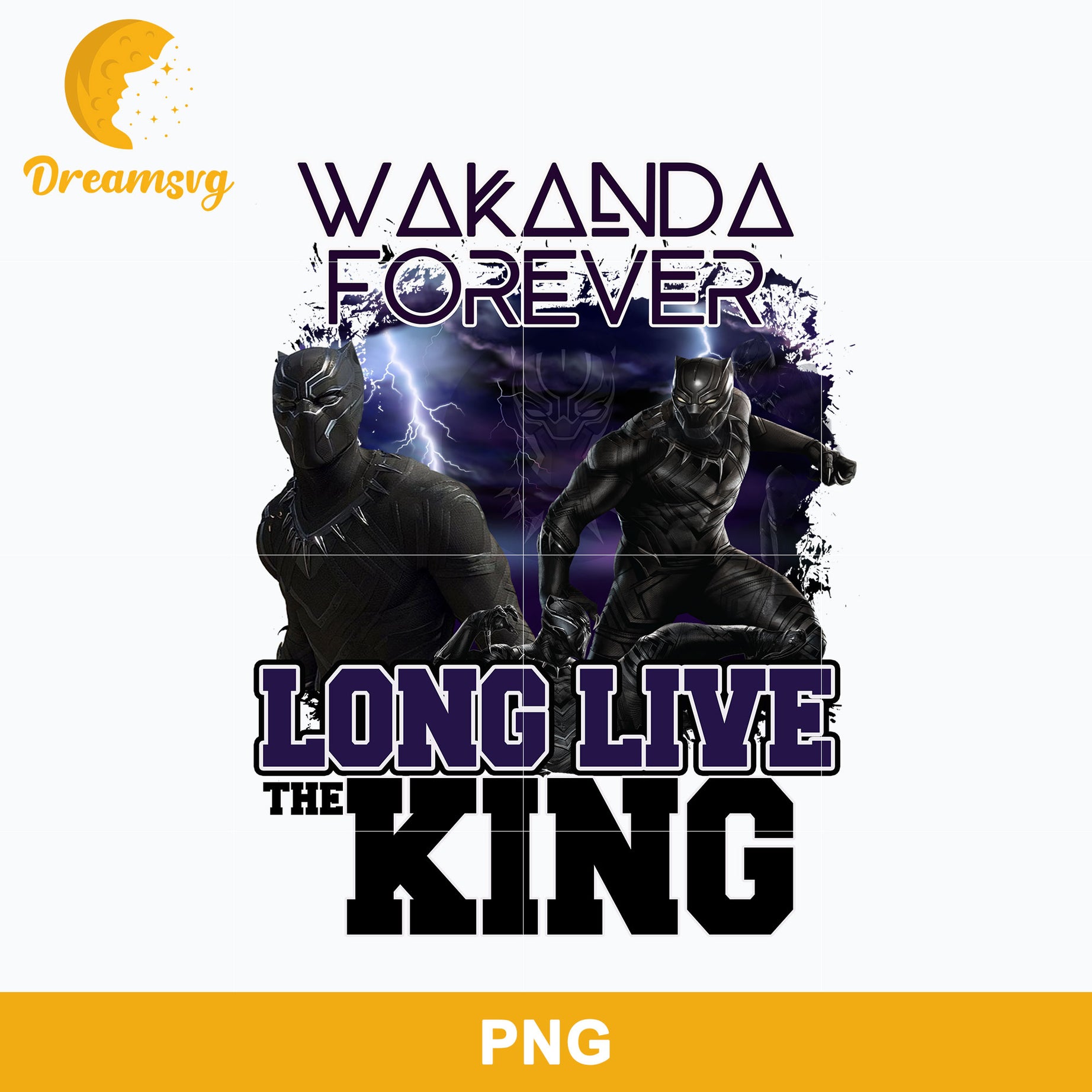 Black Panther Long Live The King PNG, Wakanda Forever PNG, Marvel PNG