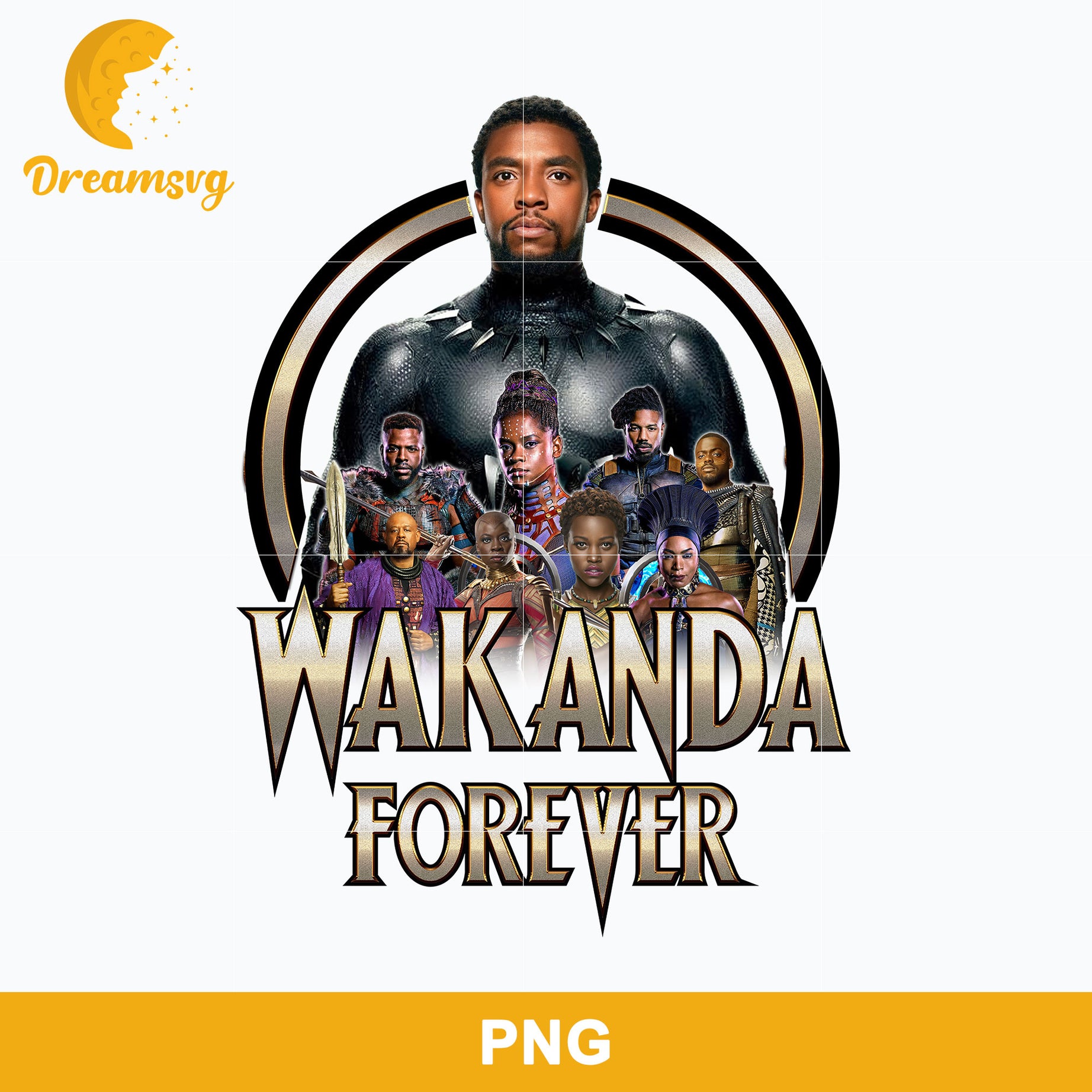 Wakanda Forever PNG, Black Panther Wakanda Forever 2022 PNG File