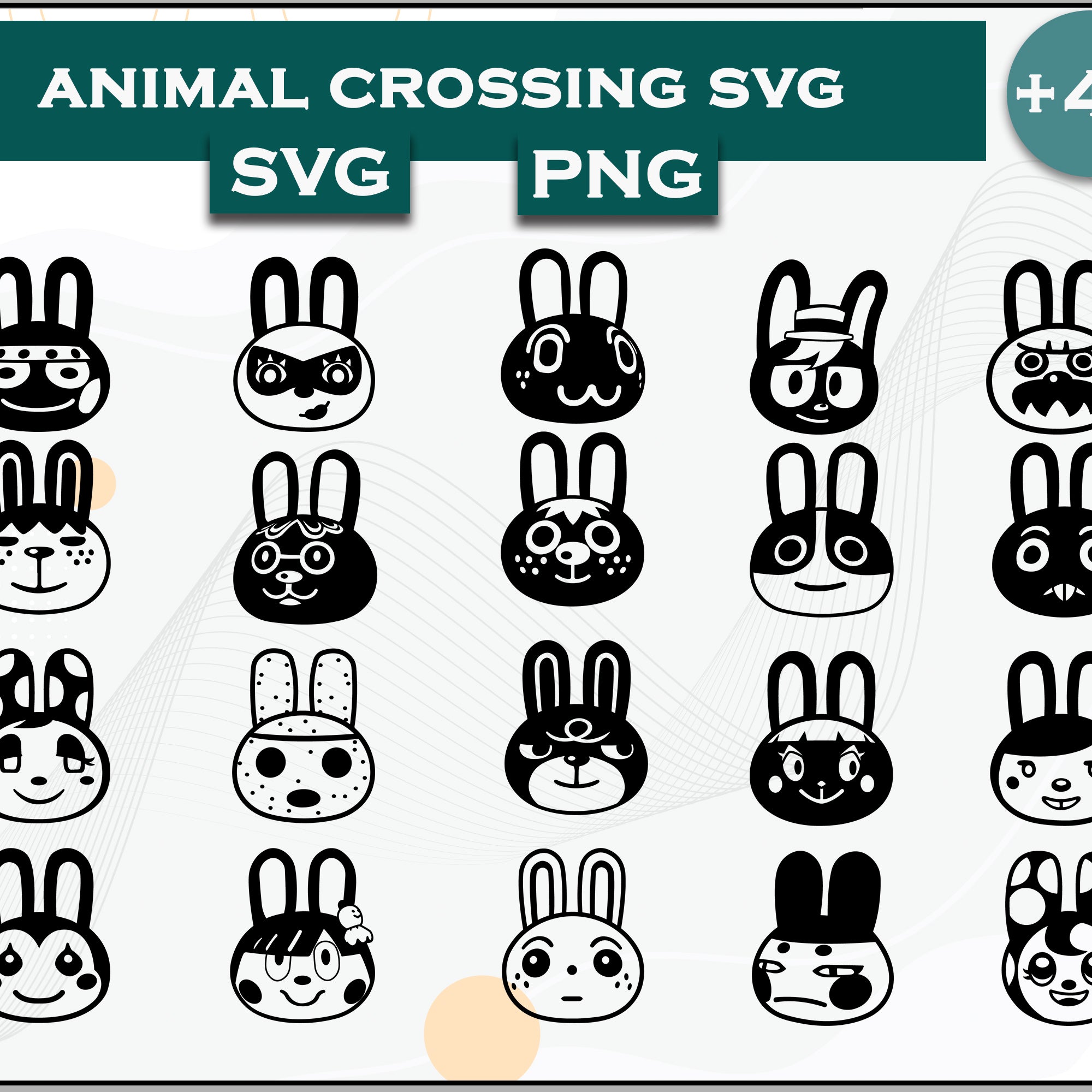 42+ Rabbits Svg Bundle, Animal Crossing Svg Bundle, Animal Crossing Svg, Cartoon svg, png digital file