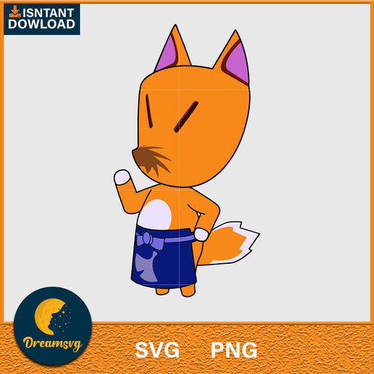 Redd Animal Crossing Svg, Animal Crossing Svg, Animal Crossing Png, Cartoon svg, svg, png digital file