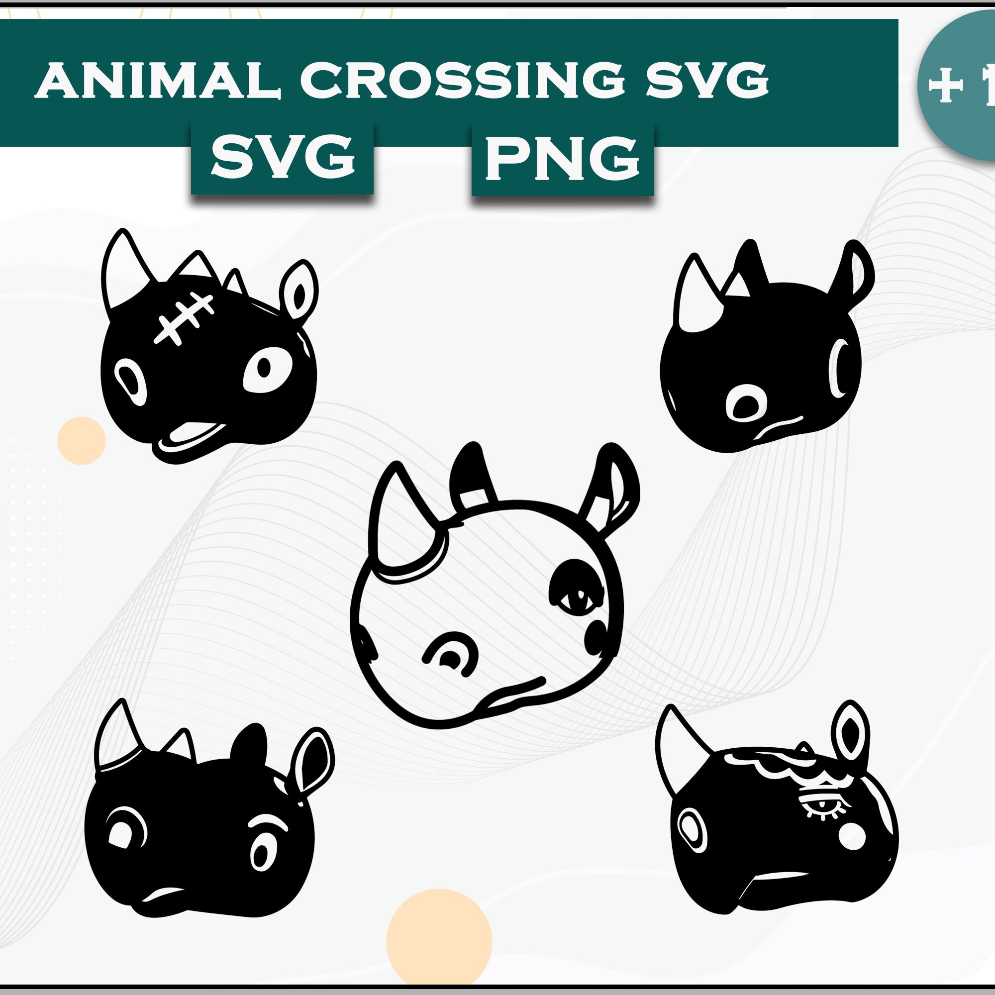 10+ Rhino Svg Bundle, Animal Crossing Svg Bundle, Animal Crossing Svg, Cartoon svg, png digital file