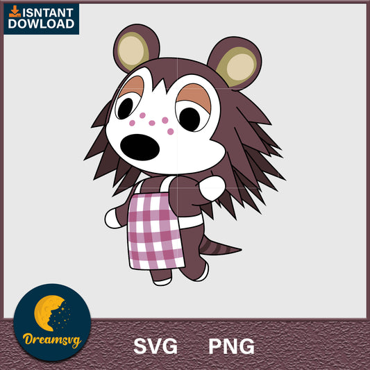 Sabel Animal Crossing Svg, Animal Crossing Svg, Animal Crossing Png, Cartoon svg, svg, png digital file