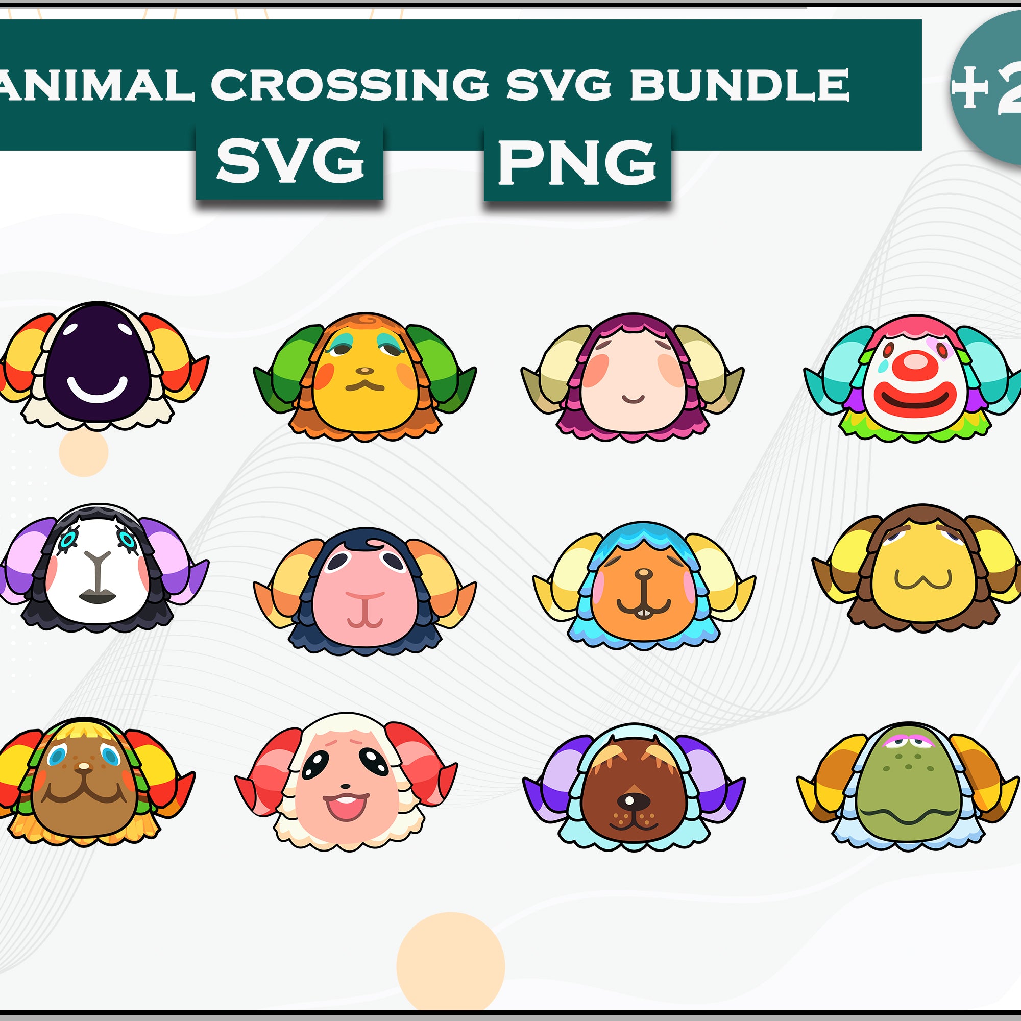 26+ Sheep Svg Bundle, Animal Crossing Svg Bundle, Animal Crossing Svg, Cartoon svg, png digital file