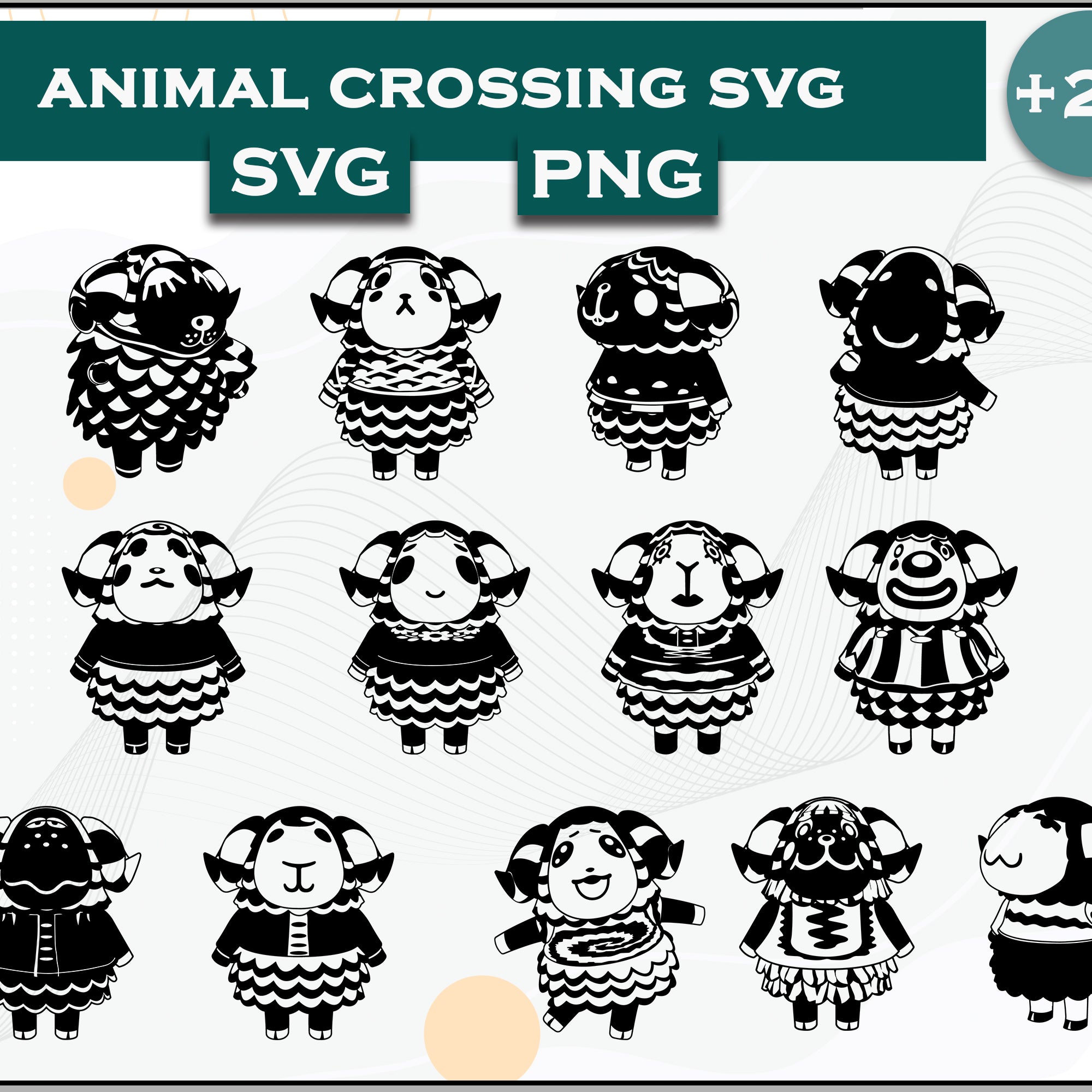 26+ Sheep Svg Bundle, Animal Crossing Svg Bundle, Animal Crossing Svg, Cartoon svg, png digital file