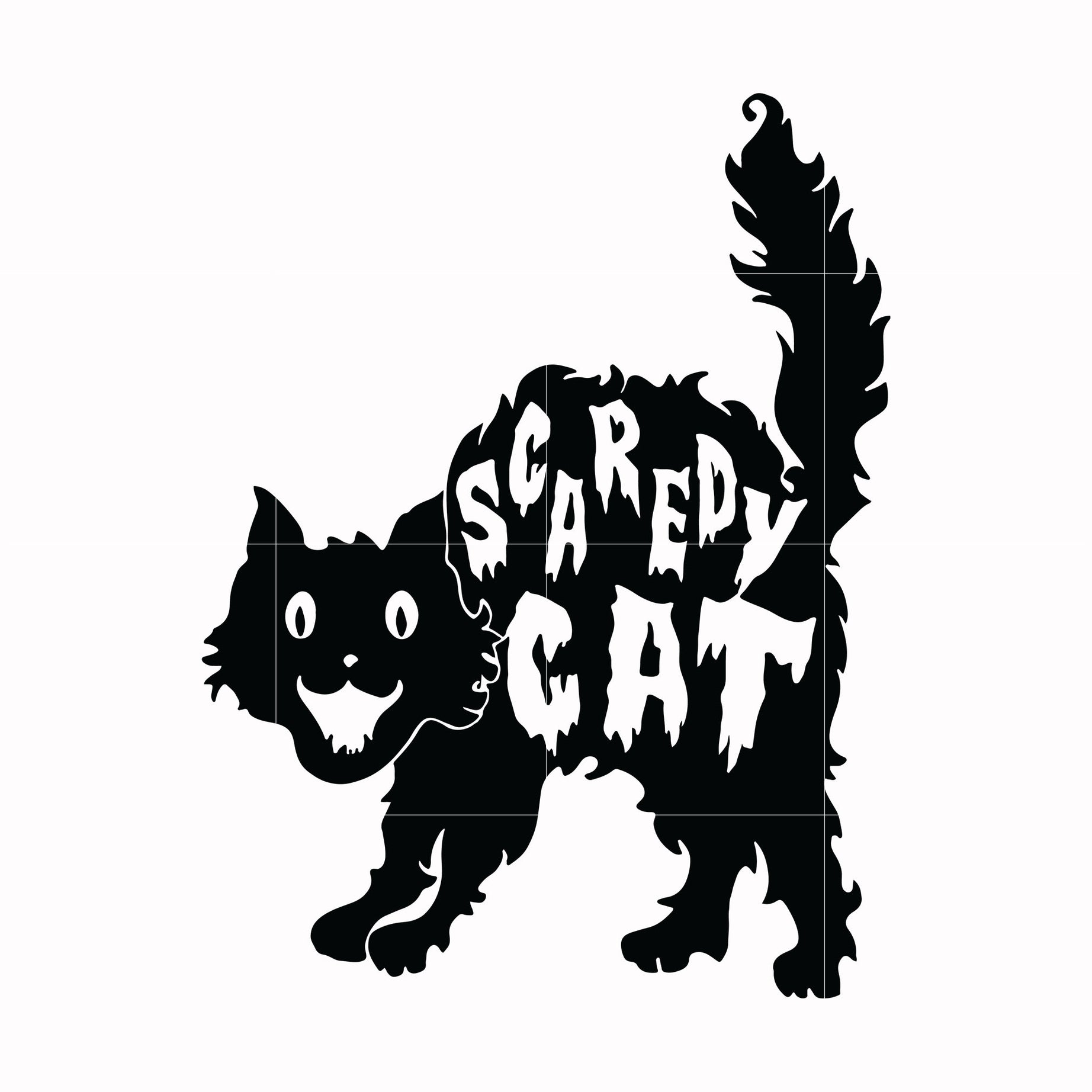 Scaredy cat svg, png, dxf, eps digital file HLW17072014