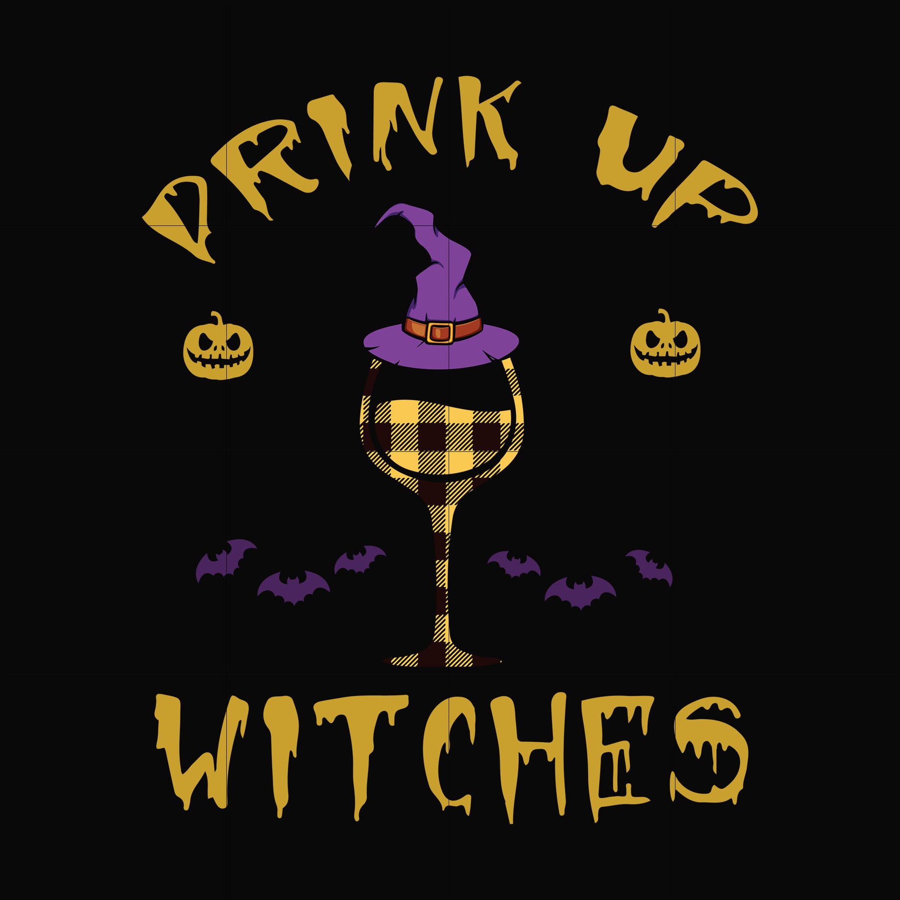 Drink up witches svg, png, dxf, eps digital file HLW2107217