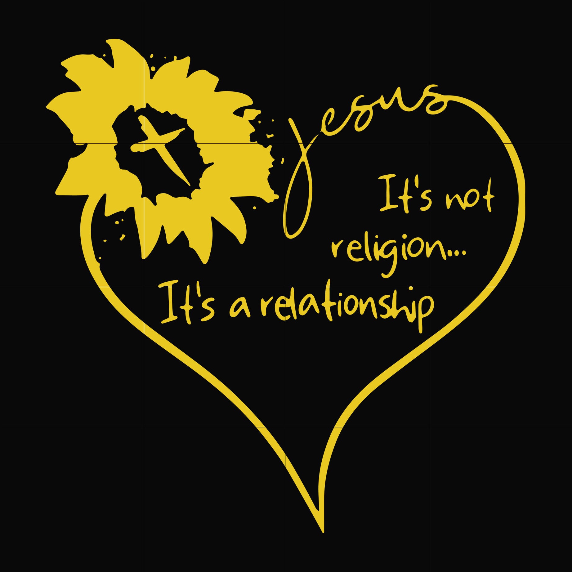 Jesus It's not religion It's a relationship svg, png, dxf, eps file FN000136