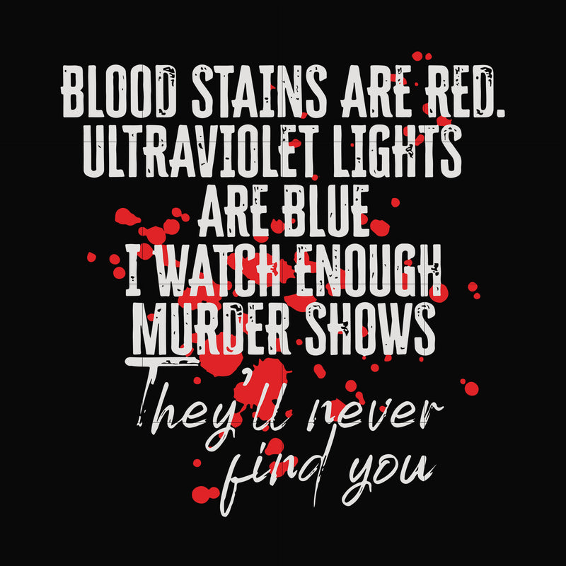 Blood stains are red svg