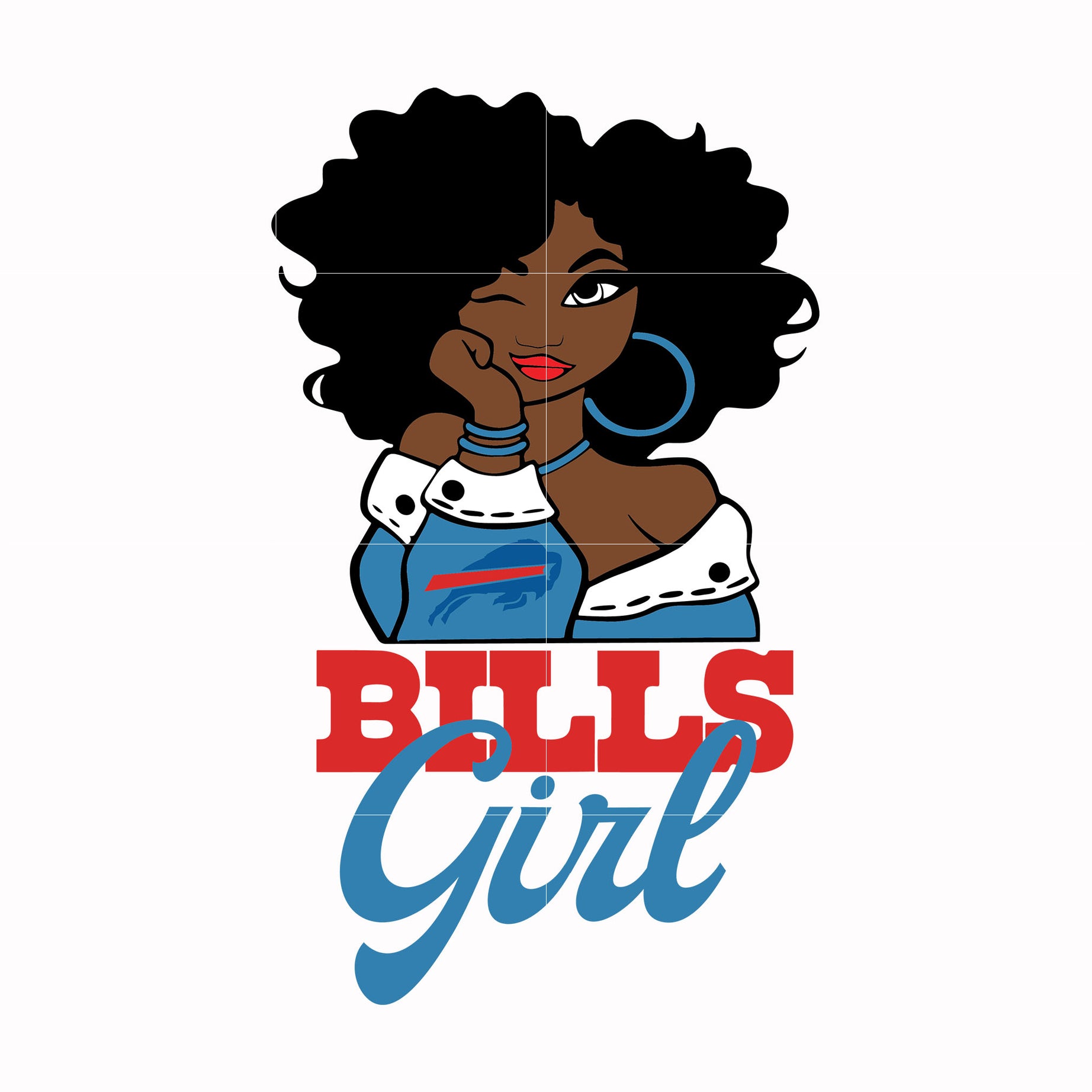 Bills Girl svg, png, dxf, eps digital file NNFL06070022