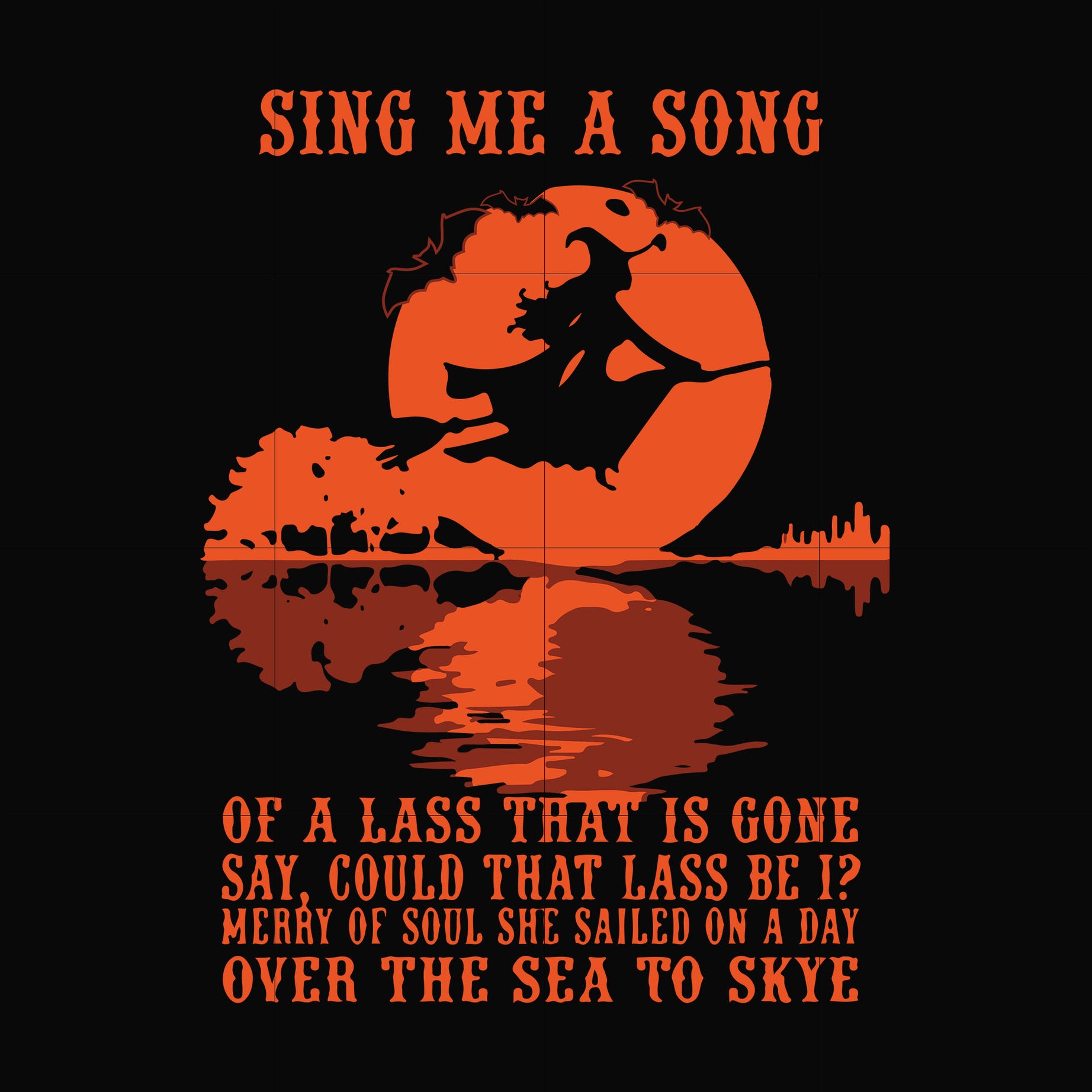 Sing me a song witch svg, png, dxf, eps digital file HWL21072030