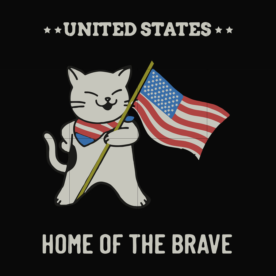 united states home of the brave svg, png, dxf, eps digital file TD87