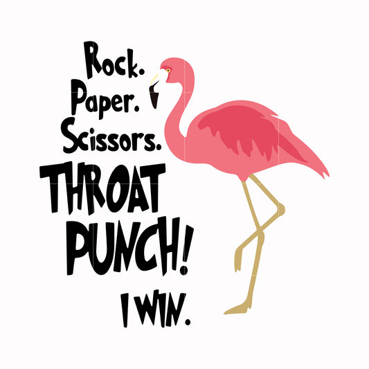 Rock. Paper. Throat punch! I win. svg, png, dxf, eps digital file CMP0114