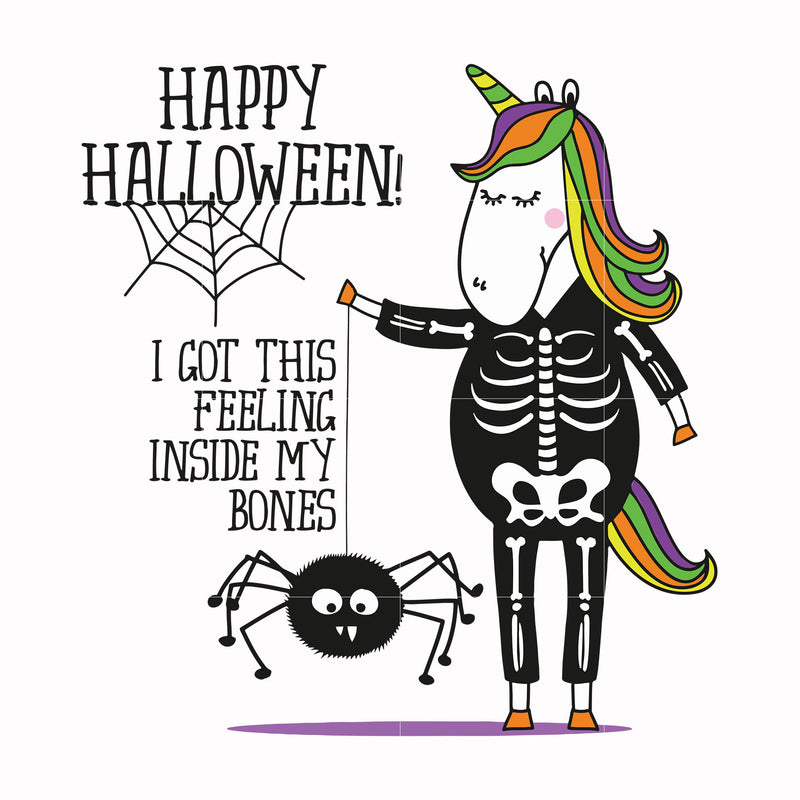Happy Halloween Unicorn svg, halloween svg, png, dxf, eps digital file HWL22072021