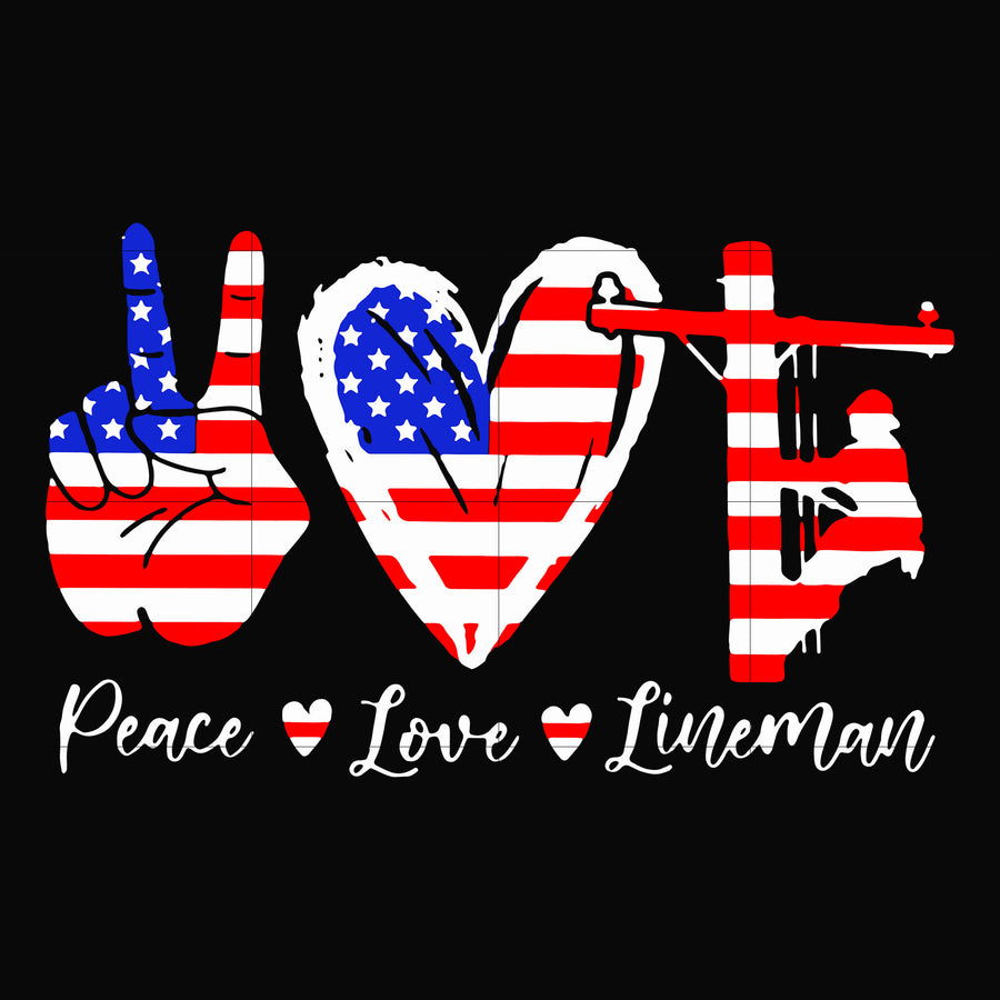 peave love lineman svg, png, dxf, eps digital file