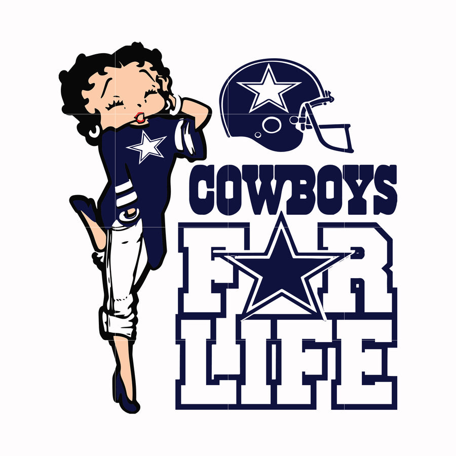 Cowboys for life, svg, png, dxf, eps file NFL0000103
