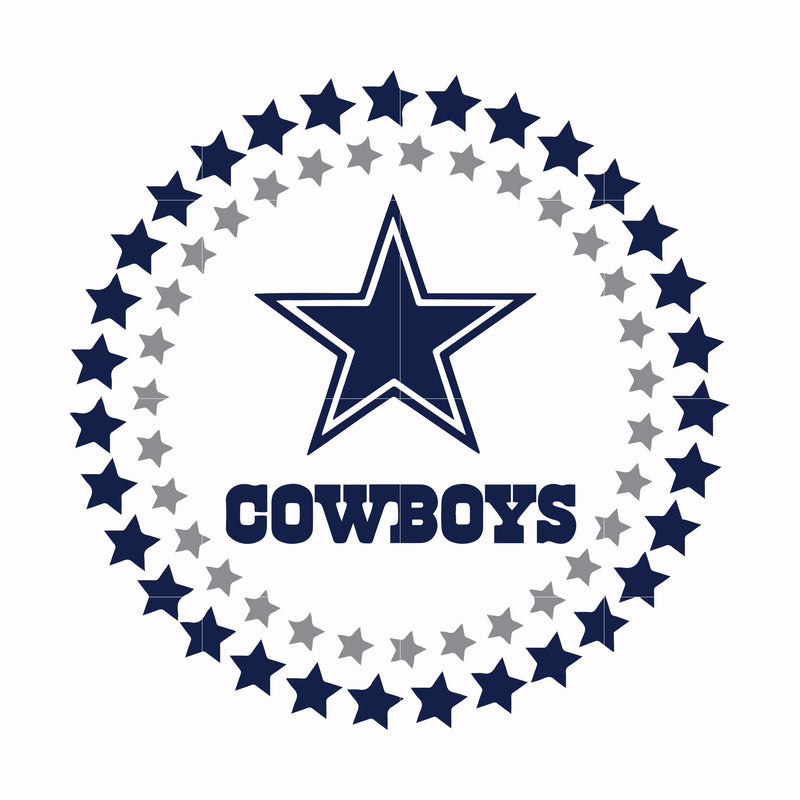 Cowboys star, svg, png, dxf, eps file NFL000090