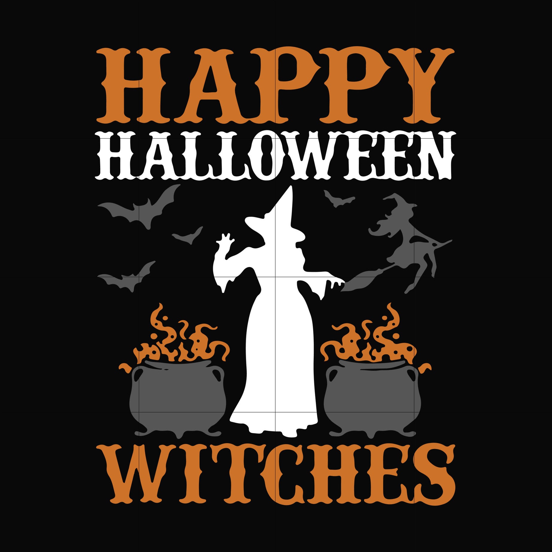 Happy halloween witch svg, png, dxf, eps digital file HLW2107207