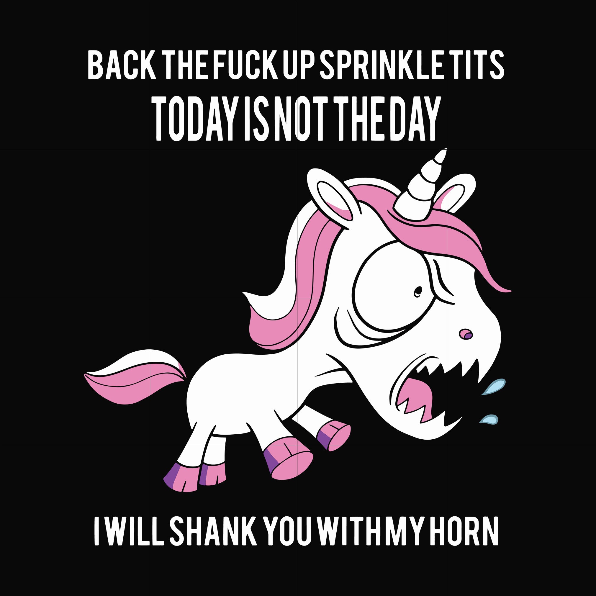 Back The Fck Up Sprinkle Tits Today Is Not The Day Unicorn Coffee Mug – 11oz Ceramic – Funny Novelty Gift