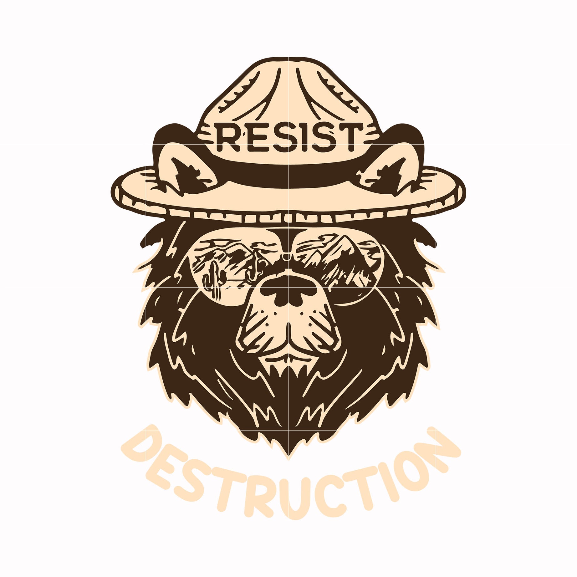 Resist destruction svg, png, dxf, eps digital file OTH0030