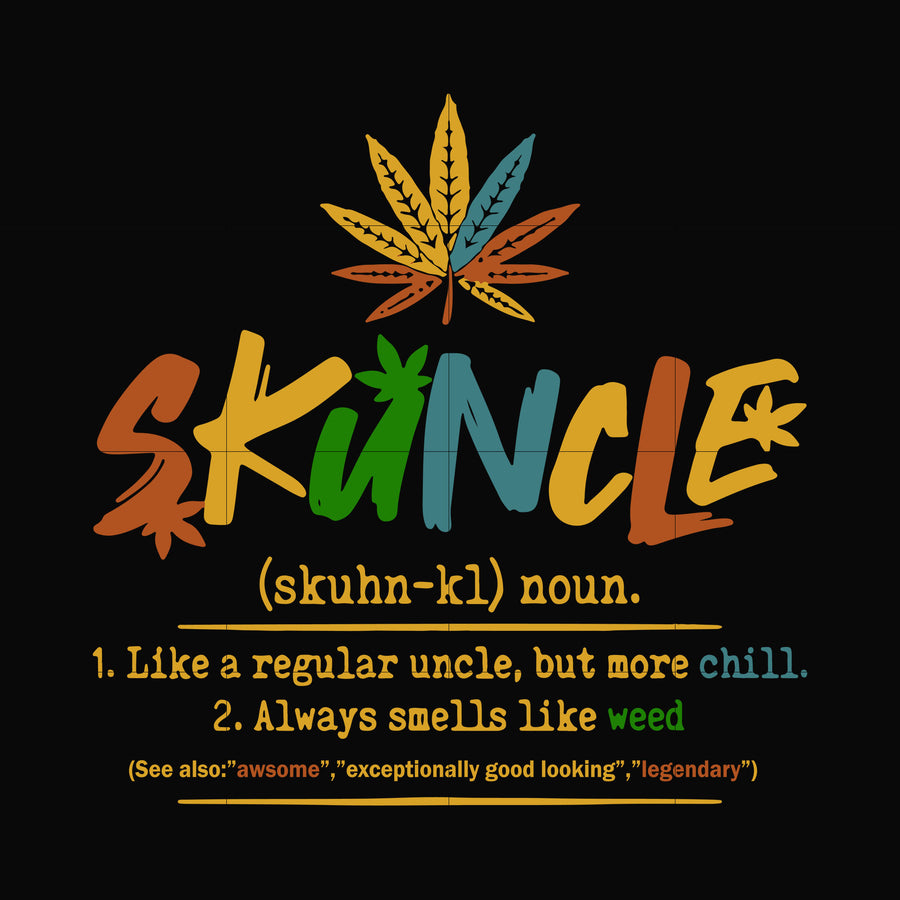 Skuncle svg, png, dxf, eps, digital file TD59