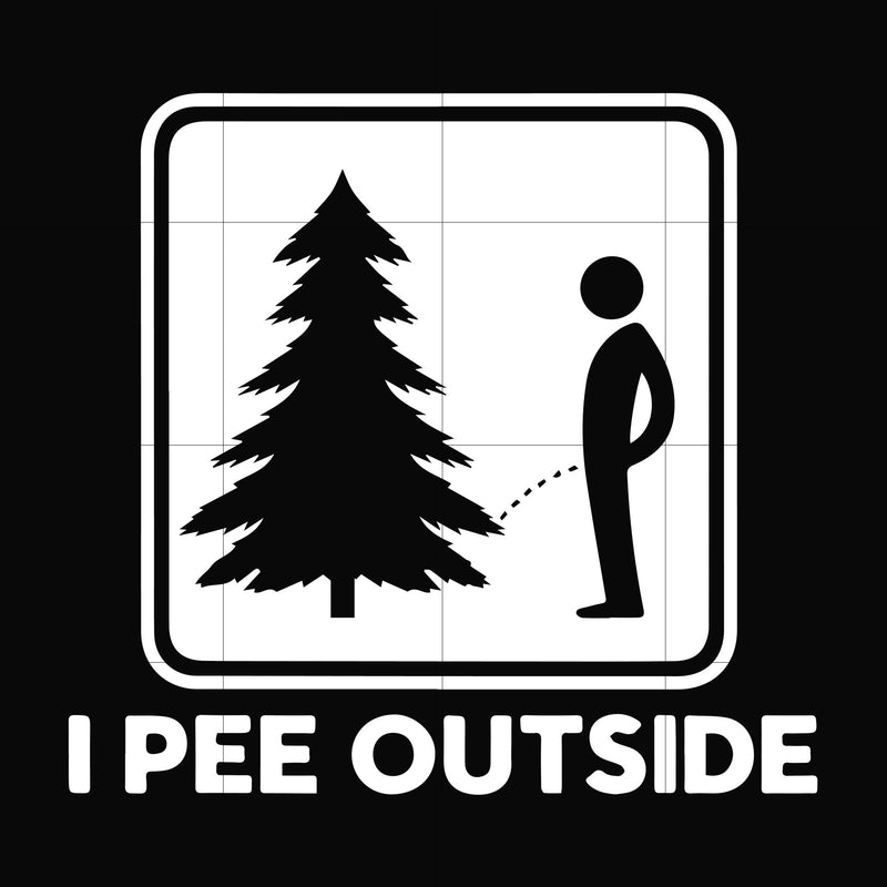 I pee outside svg, png, dxf, eps digital file CMP059