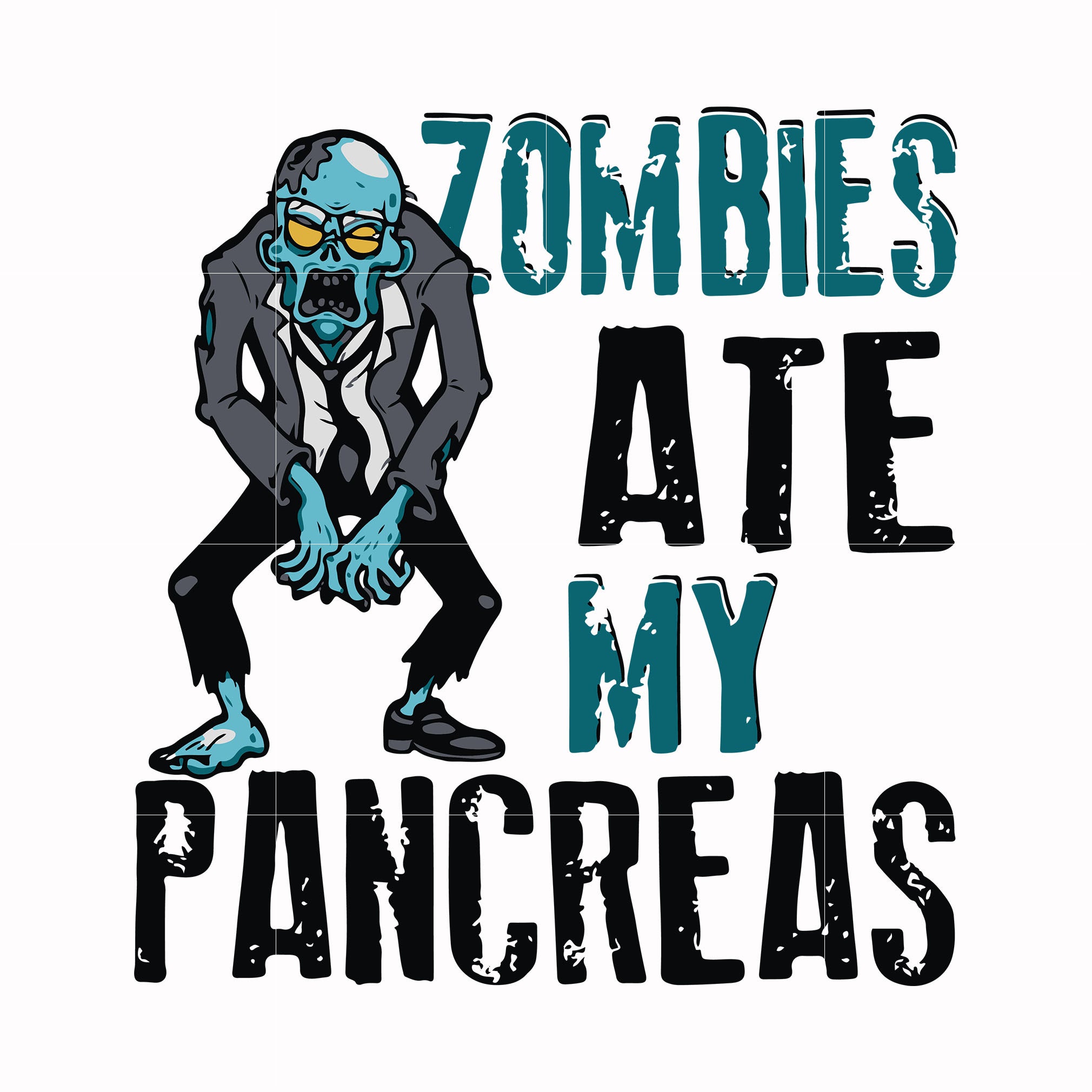 zombies ate my pancreas svg, png, dxf, eps digital file HLW0130