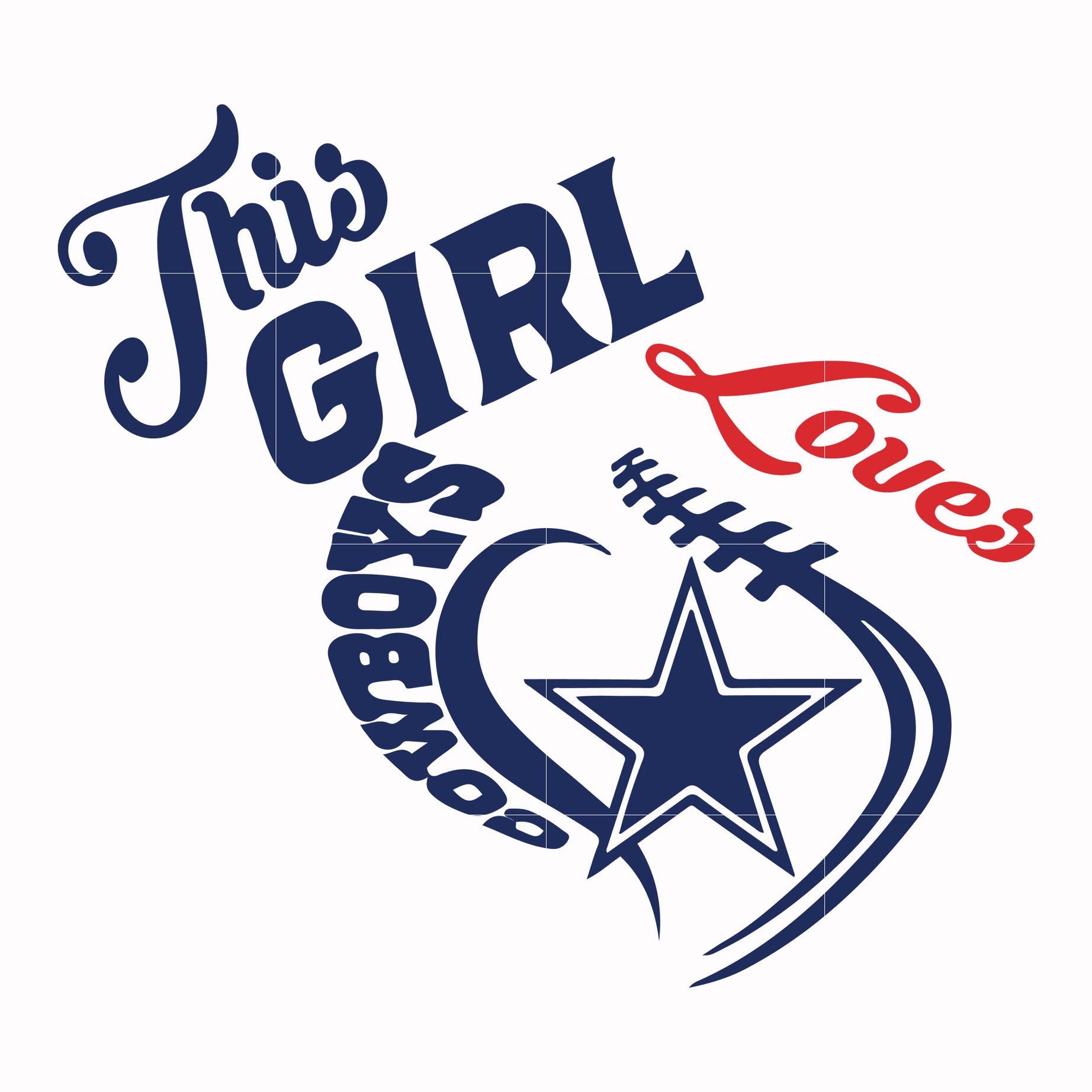 This girl loves Cowboys, svg, png, dxf, eps file NFL0000105
