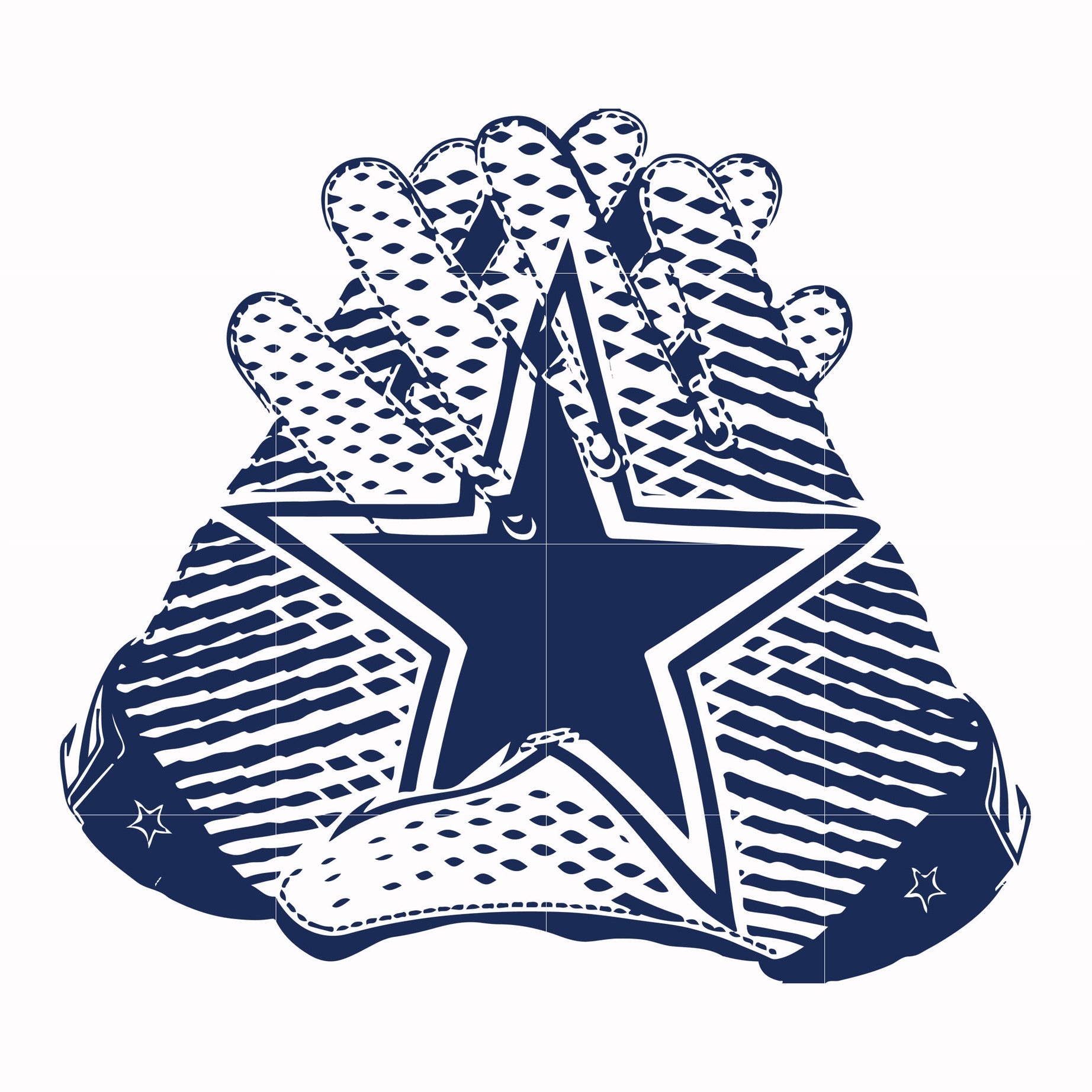 Cowboys gloves, svg, png, dxf, eps file NFL0000204