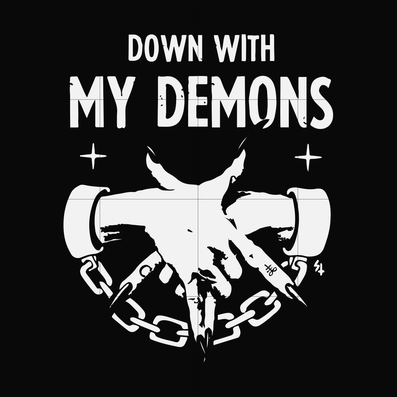Down with my Demons svg, png, dxf, eps file FN000696