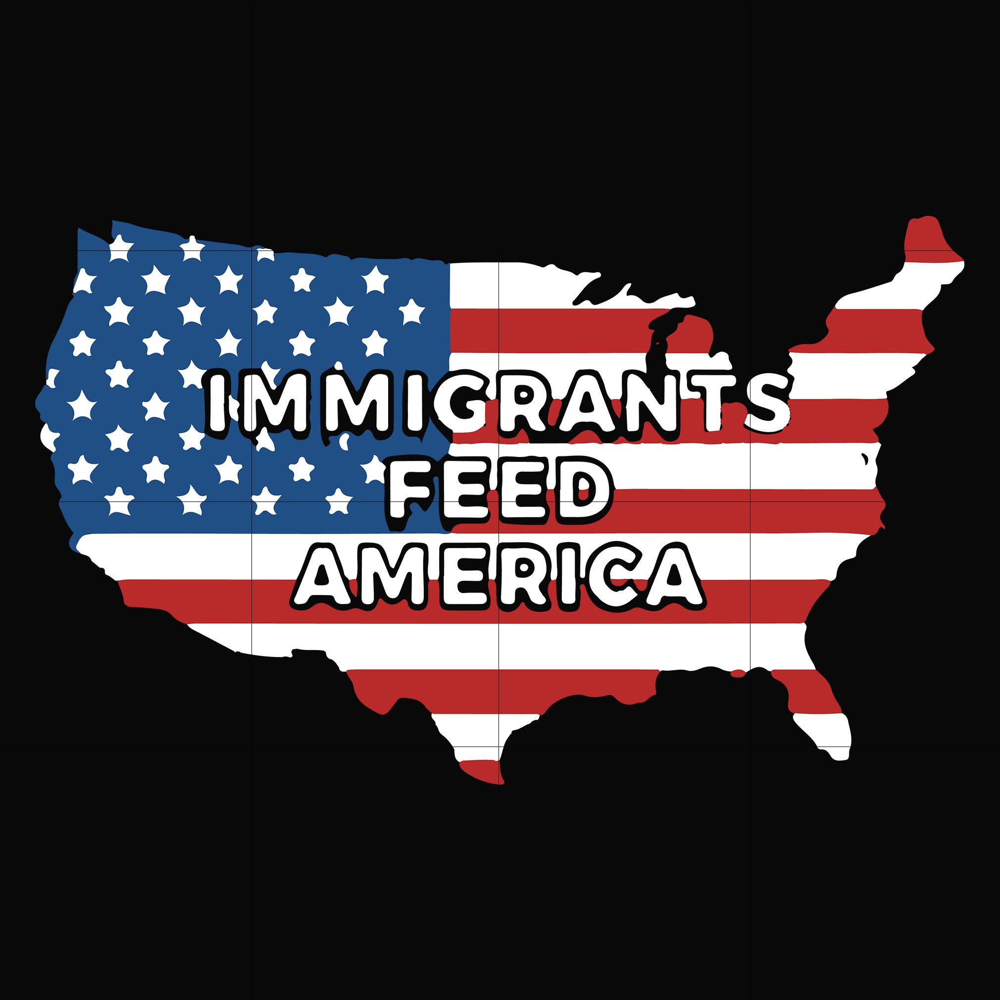 Immigrants feed america svg, png, dxf, eps file FN000811