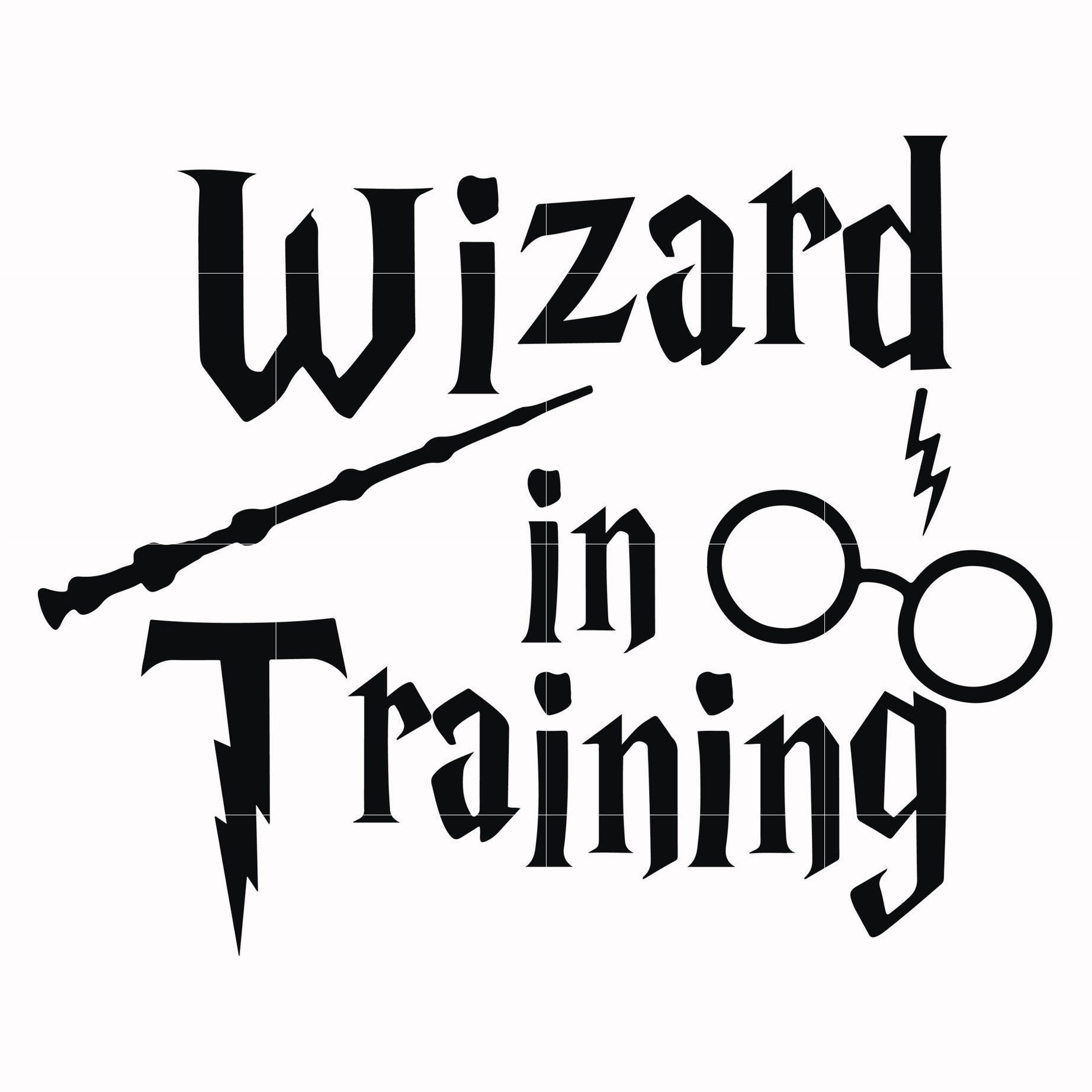 Wizard in training svg, png, dxf, eps file HRPT0001