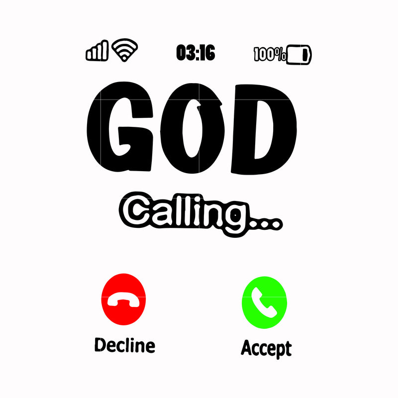 God calling svg, png, dxf, eps digital file TD137