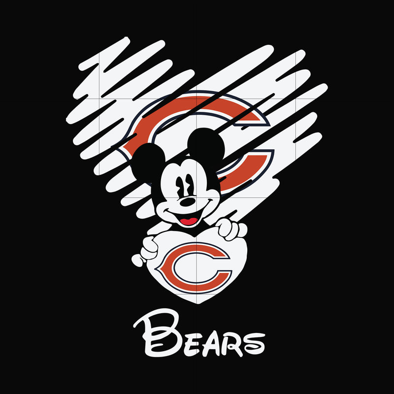 Bears heart svg, png, dxf, eps digital file NNFL0047