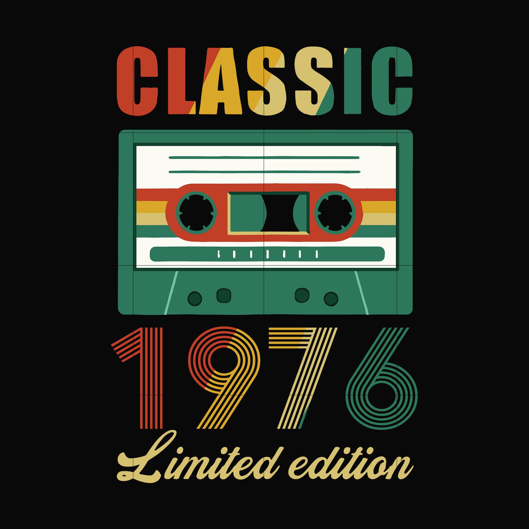 Classic 1976 limited edition svg, png, dxf, eps digital file NBD0048