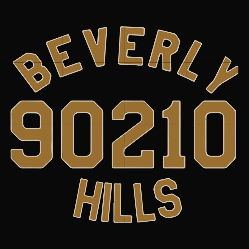Beverly 90210 hills svg, png, dxf, eps file FN000652