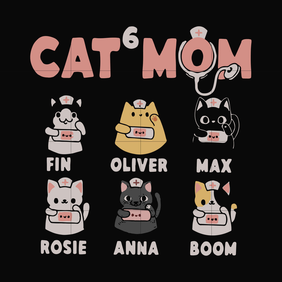 cat mom svg, png, dxf, eps digital file TD85